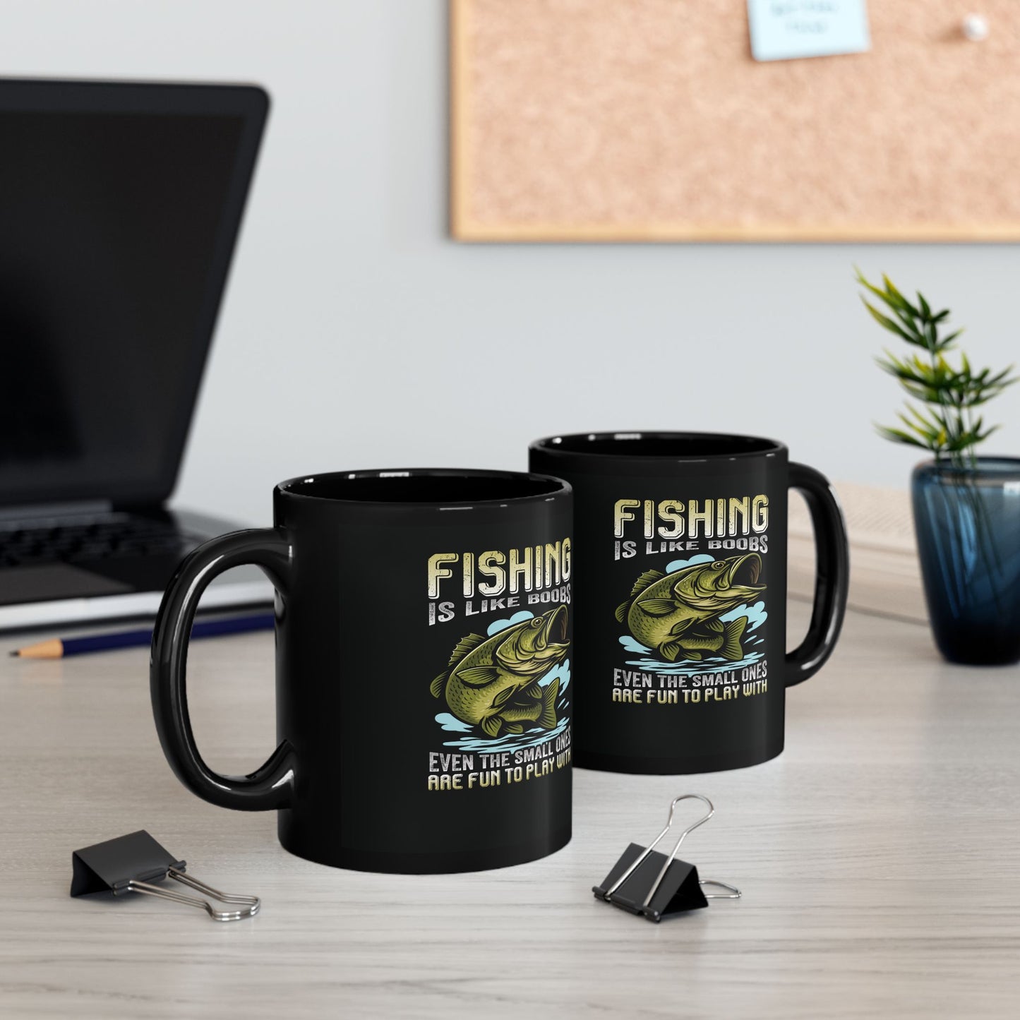 Funny Fishing Mug - "Fishing is Like Boobs" - Perfect Gift for Fishing Lovers