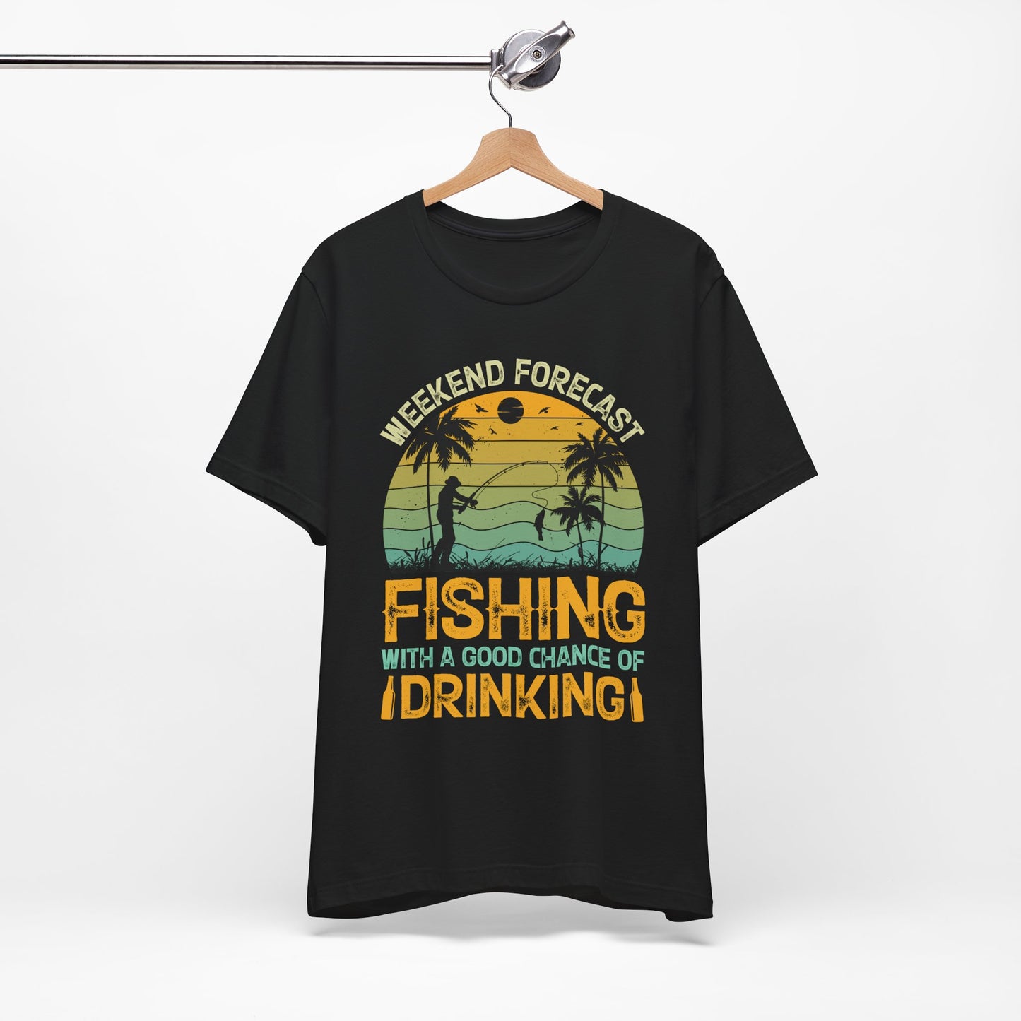 Weekend Forecast Fishing Tee - Unisex Short Sleeve T-Shirt for Outdoor Enthusiasts