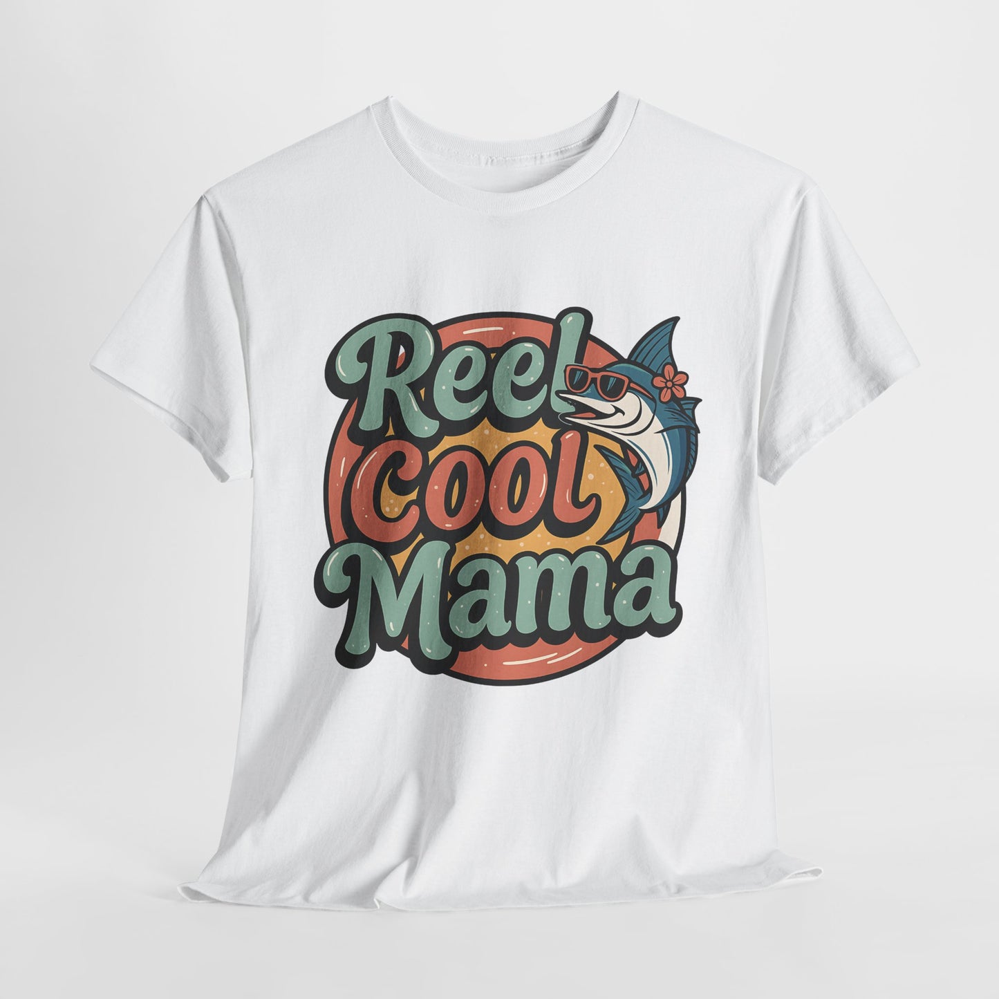 Reel Cool Mama Unisex Heavy Cotton Tee - Fun Fishing Graphic T-Shirt