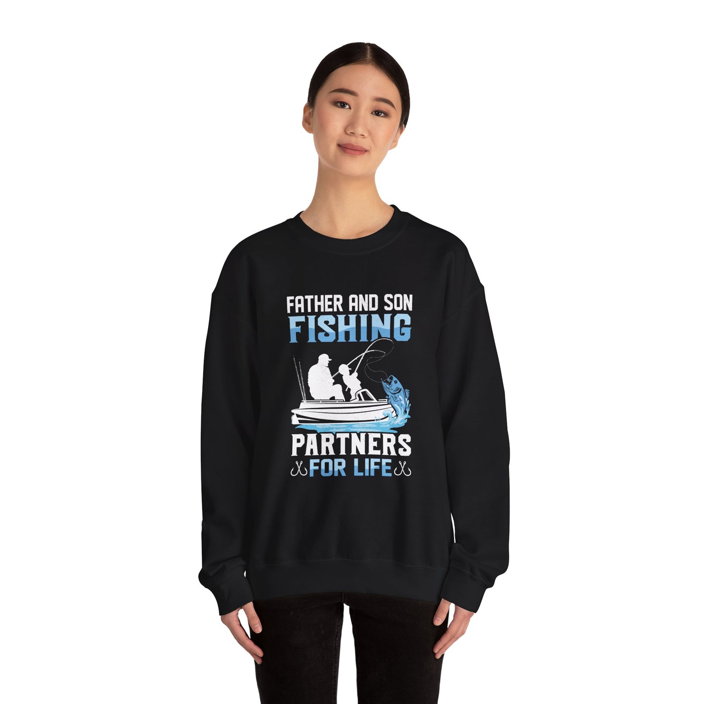 Fishing for Life Crewneck Sweatshirt - Ideal for Anglers & Outdoor Enthusiasts