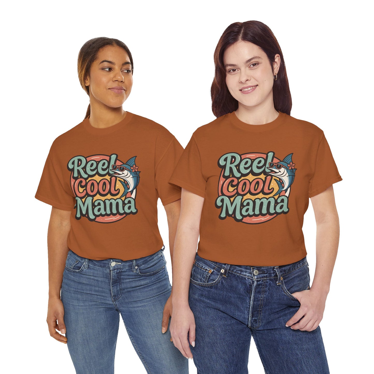 Reel Cool Mama Unisex Heavy Cotton Tee - Fun Fishing Graphic T-Shirt