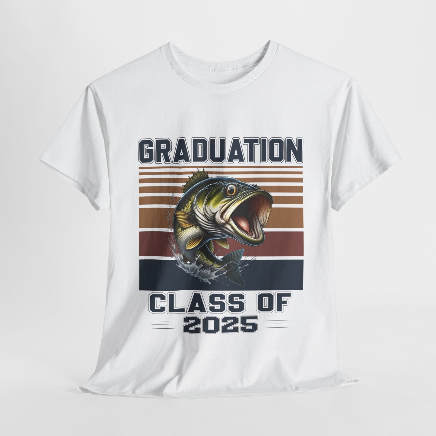 Graduation Fishing T-Shirt for Class of 2025 - Unisex Heavy Cotton Tee