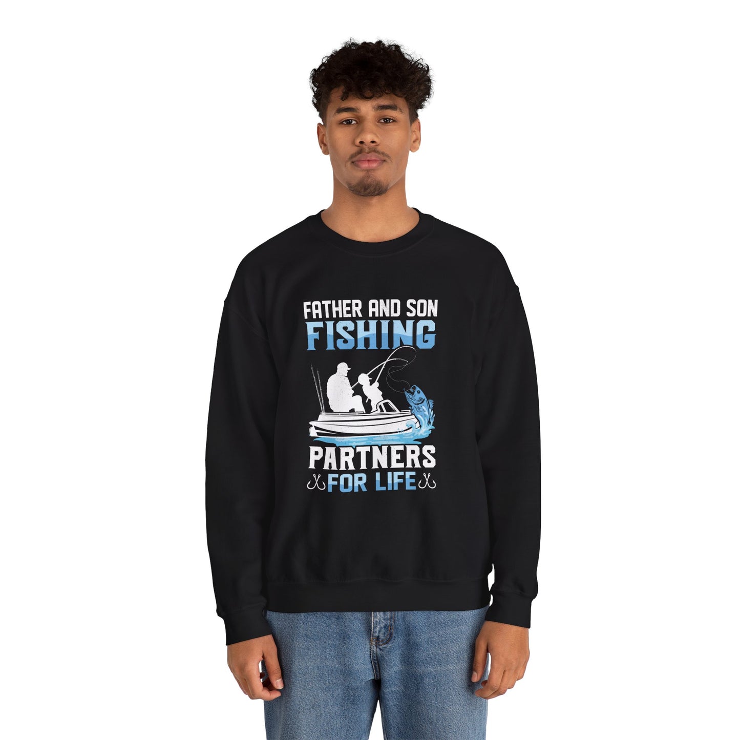 Fishing for Life Crewneck Sweatshirt - Ideal for Anglers & Outdoor Enthusiasts