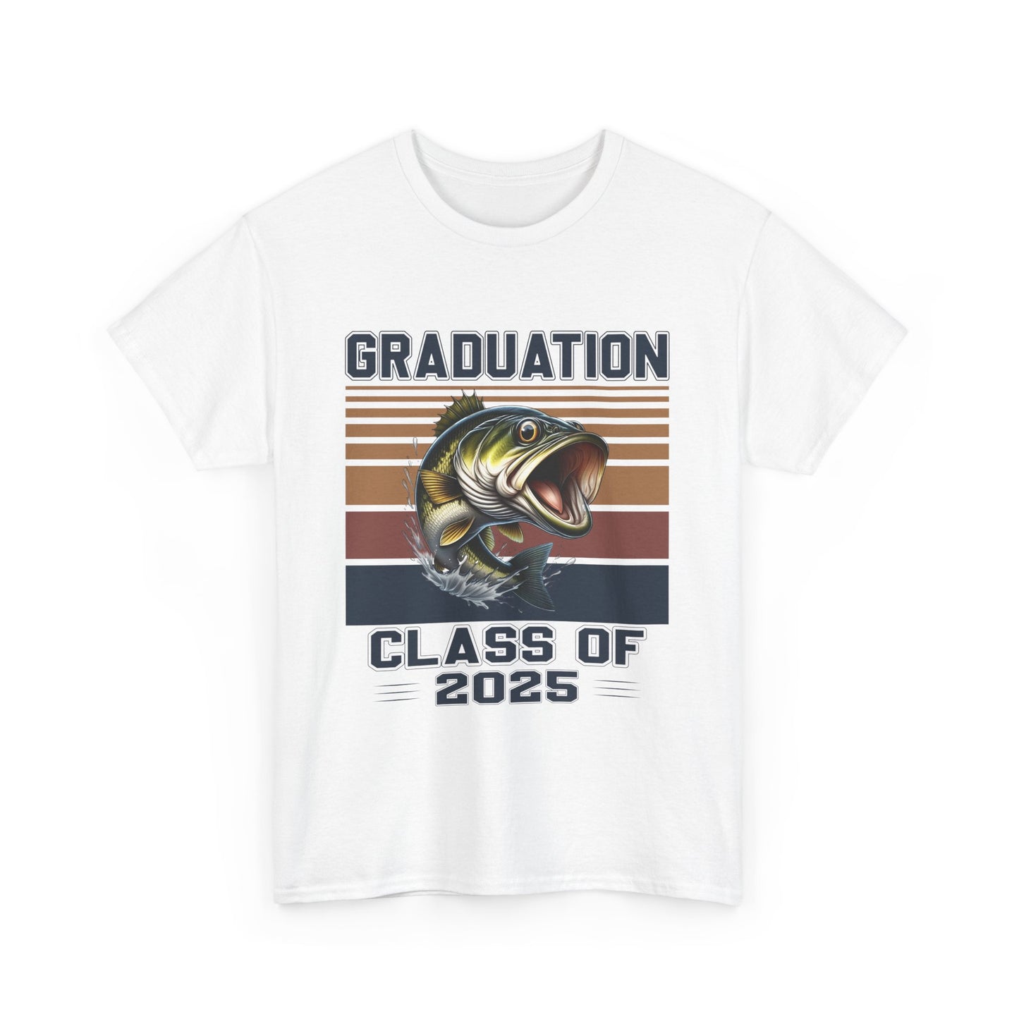 Graduation Fishing T-Shirt for Class of 2025 - Unisex Heavy Cotton Tee