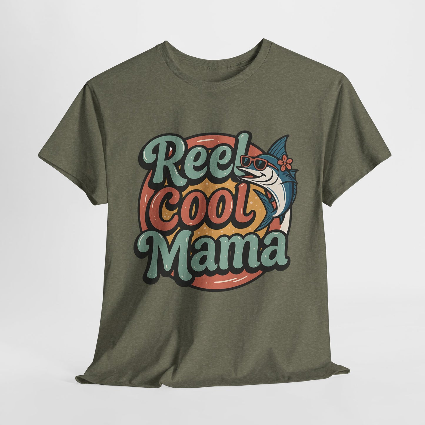 Reel Cool Mama Unisex Heavy Cotton Tee - Fun Fishing Graphic T-Shirt