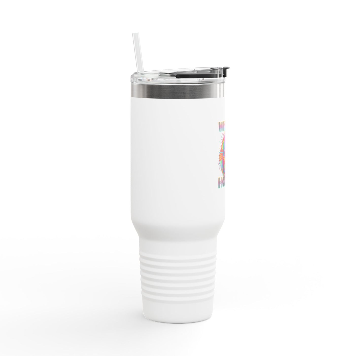 40oz Insulated Travel Mug - Weekend Hooker Fishing Design