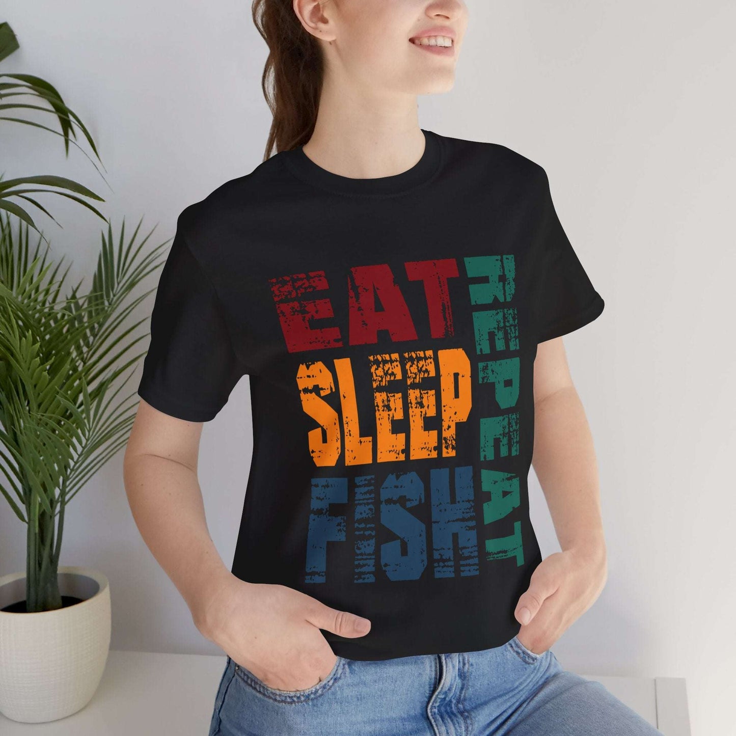 Fishing Lifestyle Tee - Eat Sleep Repeat Graphic Shirt