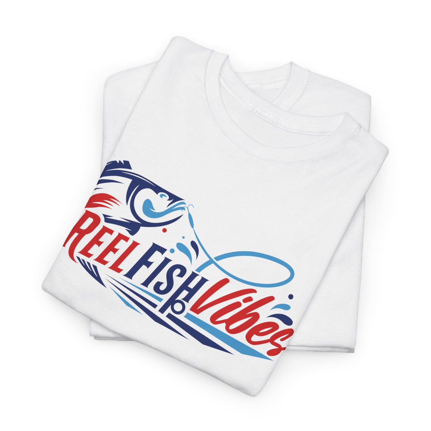 Reel Fish Vibes T-Shirt, Fishing Shirt, Unisex Cotton Tee, Angler Gift, Outdoor Apparel, Summer Fishing Style, Vacation Wear