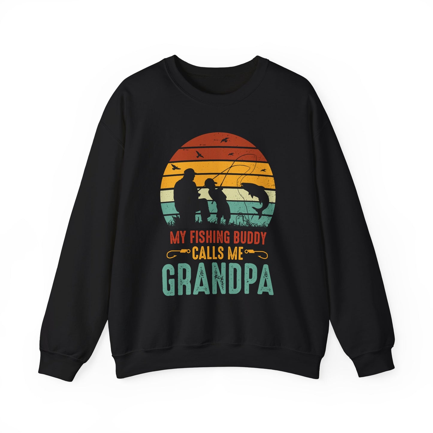 Grandpa Fishing Buddy Sweatshirt - Unisex Heavy Blend™ Crewneck