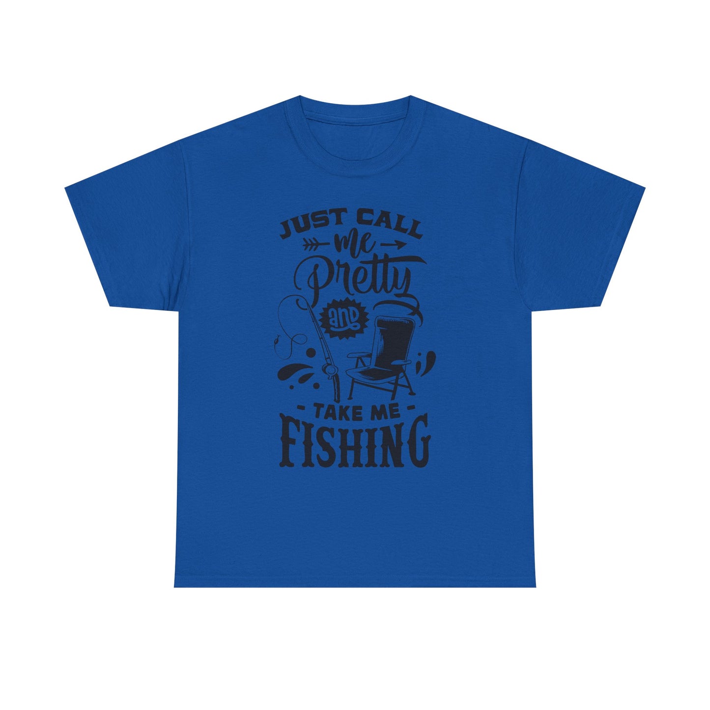Just Call Me Pretty Fishing Tee - Unisex Heavy Cotton Shirt for Outdoor Enthusiasts