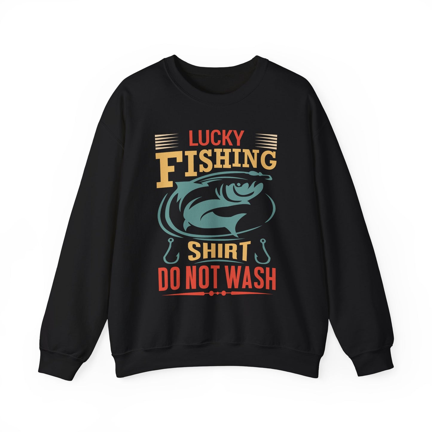 Lucky Fishing Crewneck Sweatshirt - Perfect Gift for Anglers