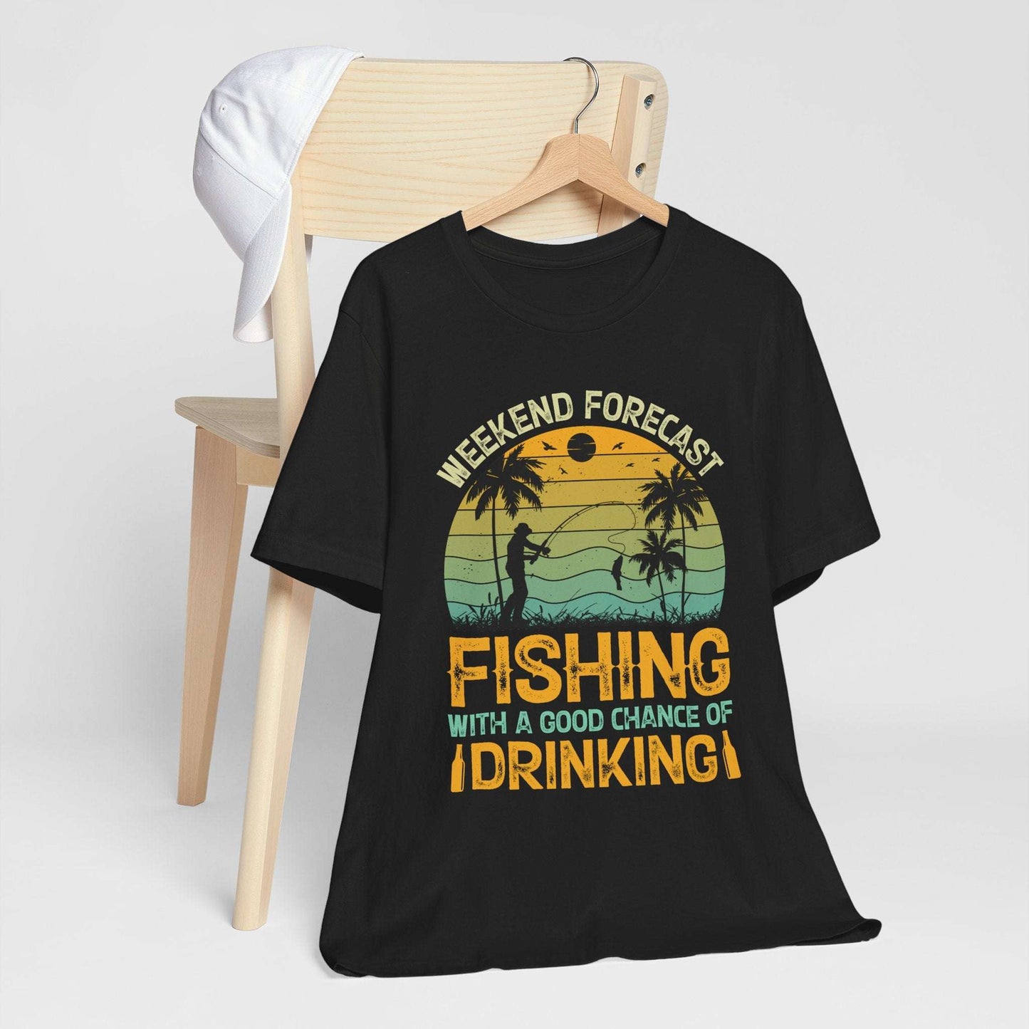 Weekend Forecast Fishing Tee - Unisex Short Sleeve T-Shirt for Outdoor Enthusiasts