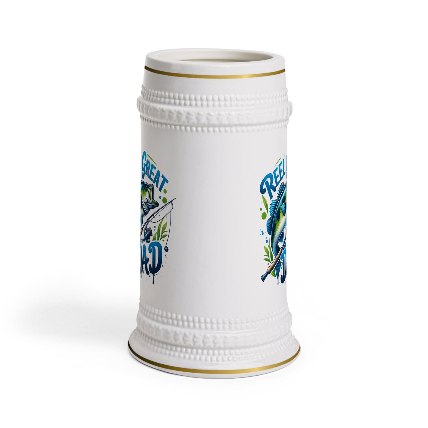 Fishing Dad Beer Stein Mug - Perfect Gift for Father's Day, Fishermen, and Beer Lovers