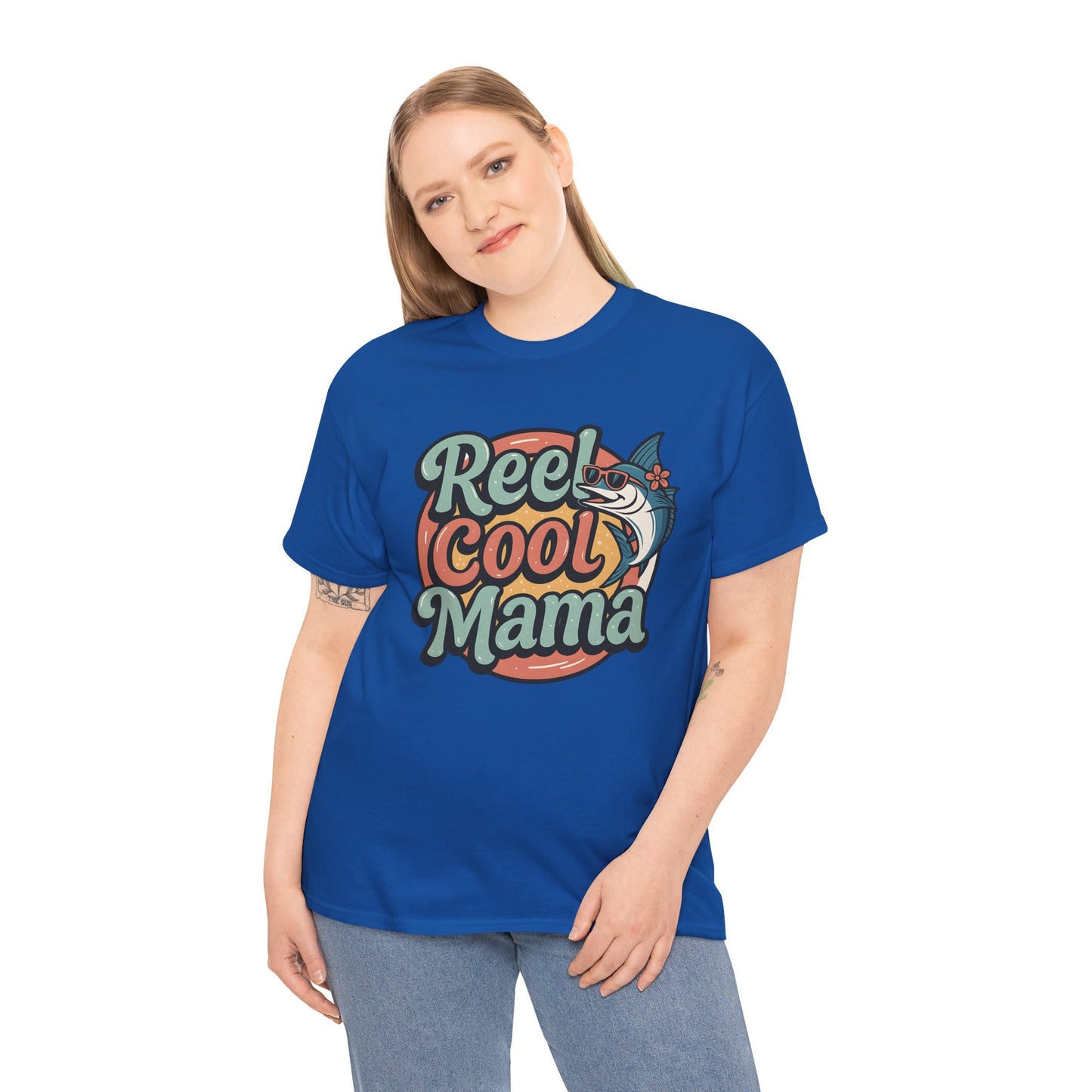 Reel Cool Mama Unisex Heavy Cotton Tee - Fun Fishing Graphic T-Shirt