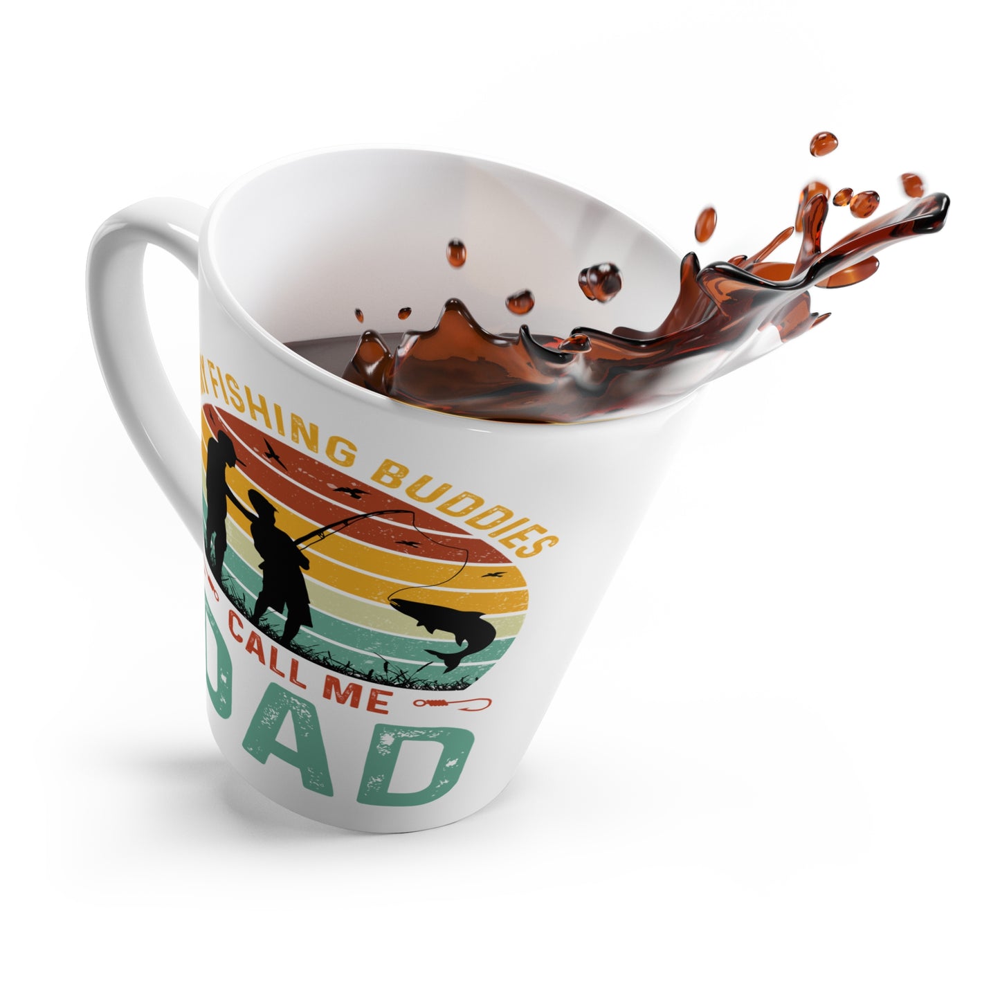Fishing Buddies Latte Mug - Perfect Gift for Fishing Dads