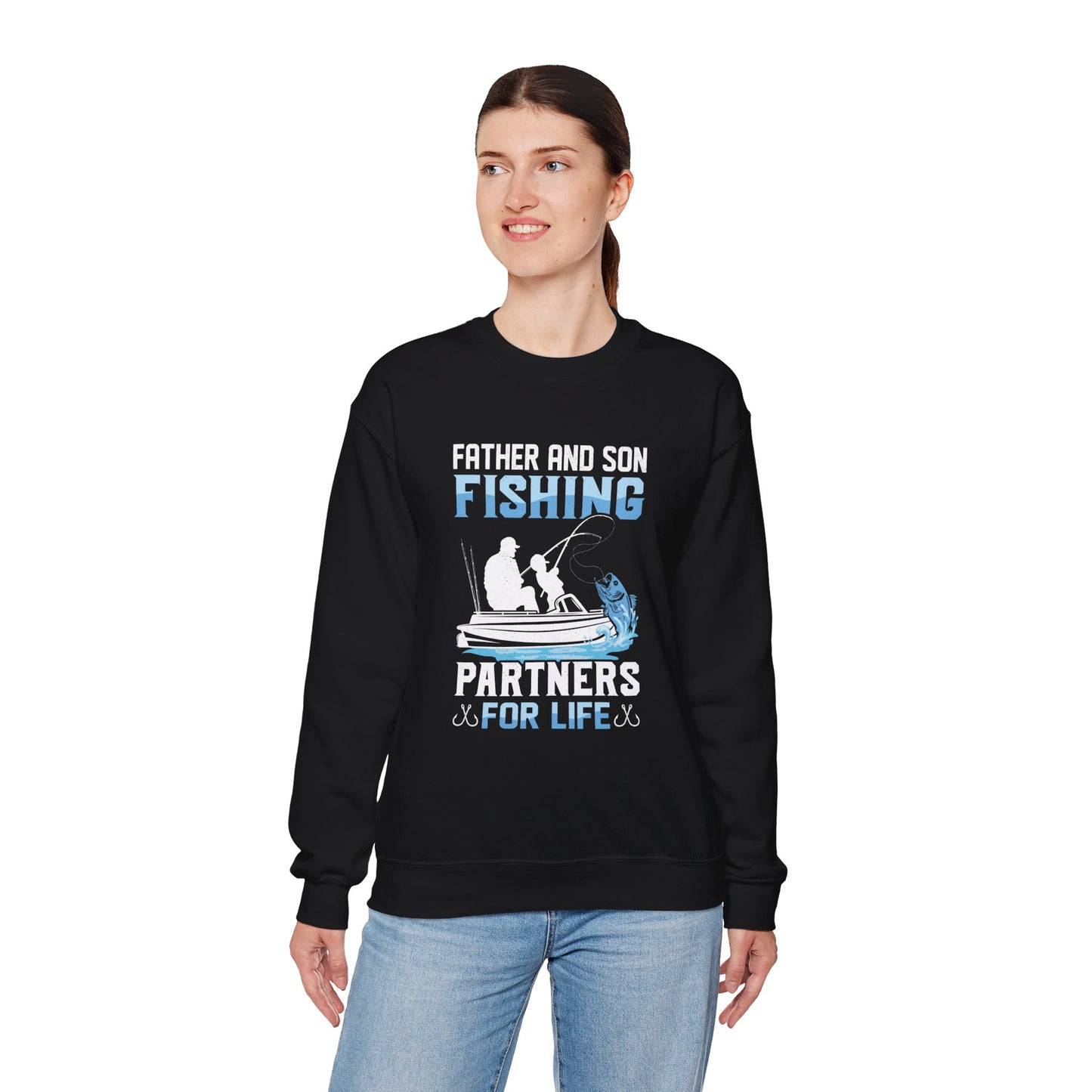 Fishing for Life Crewneck Sweatshirt - Ideal for Anglers & Outdoor Enthusiasts