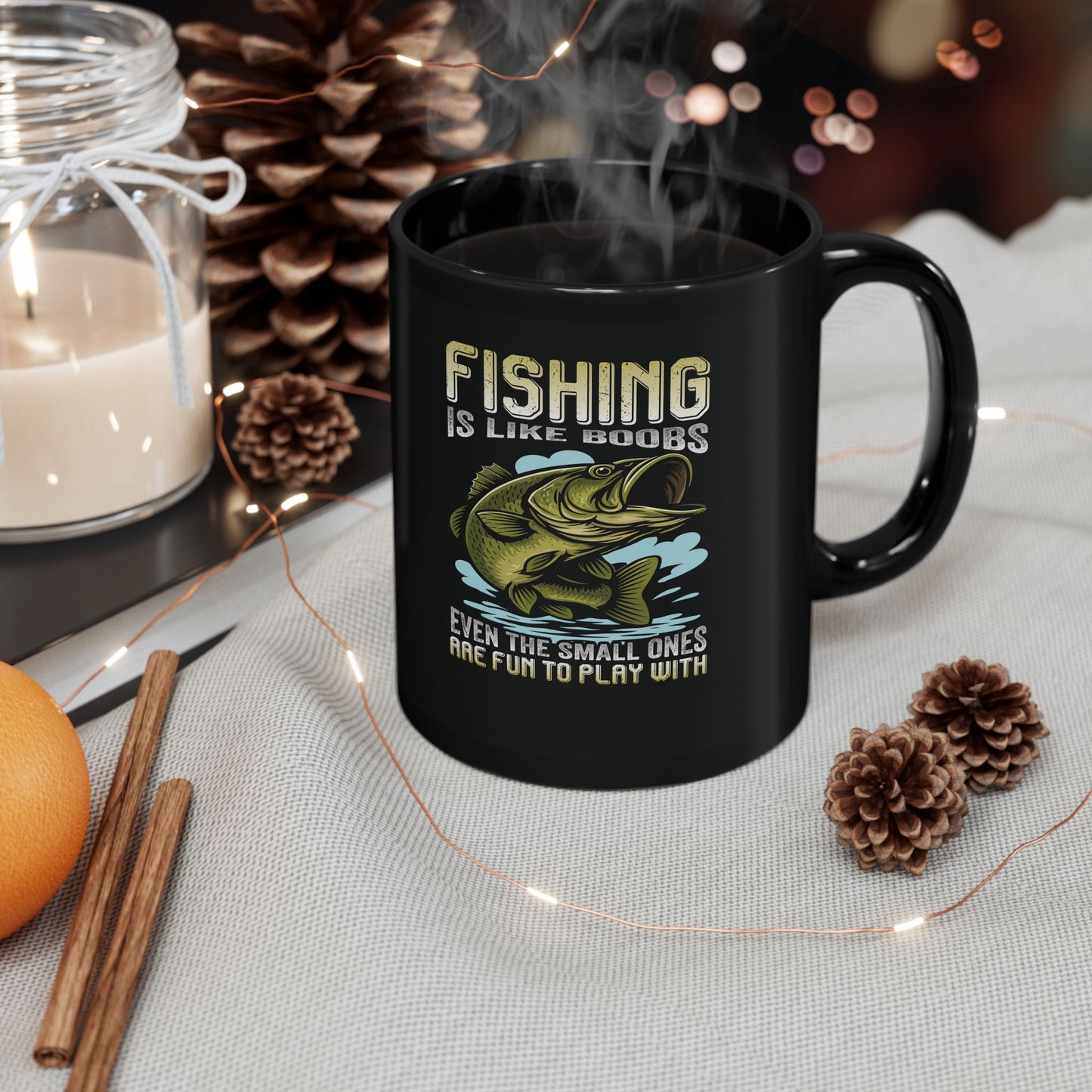 Funny Fishing Mug - "Fishing is Like Boobs" - Perfect Gift for Fishing Lovers
