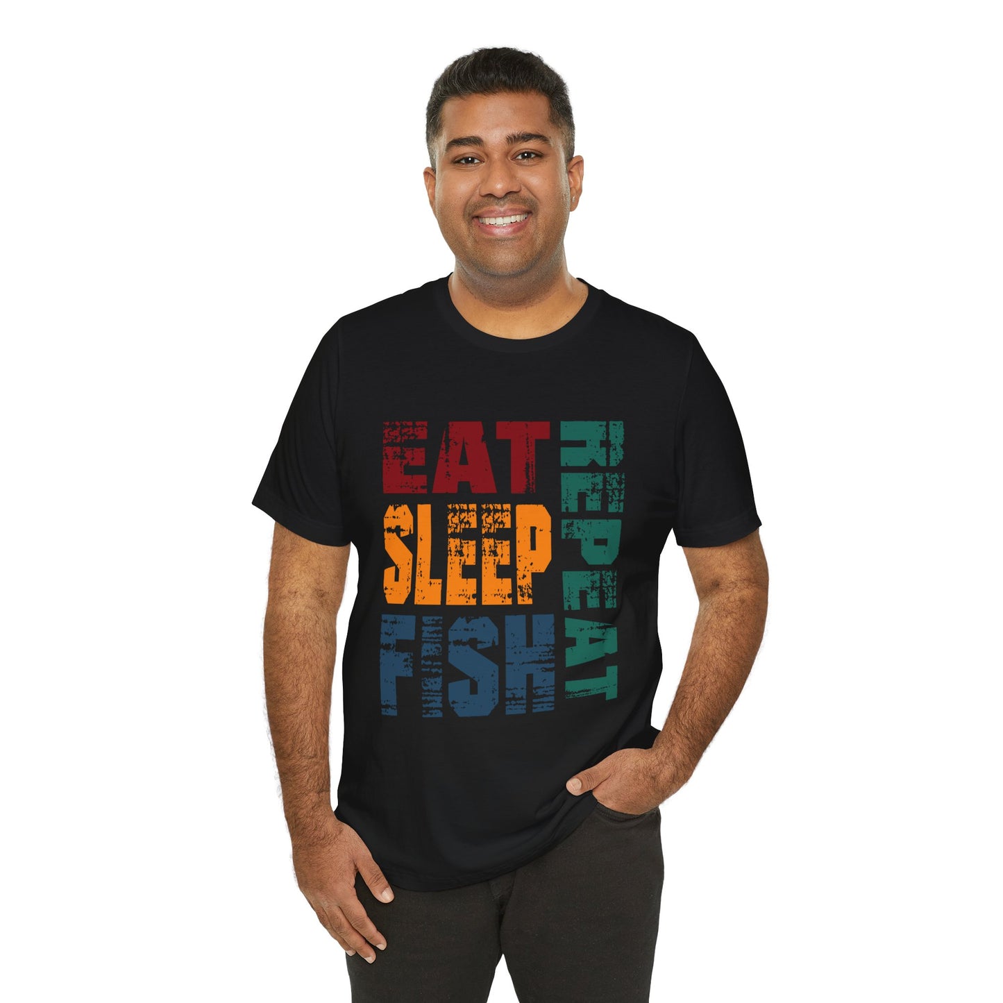 Fishing Lifestyle Tee - Eat Sleep Repeat Graphic Shirt