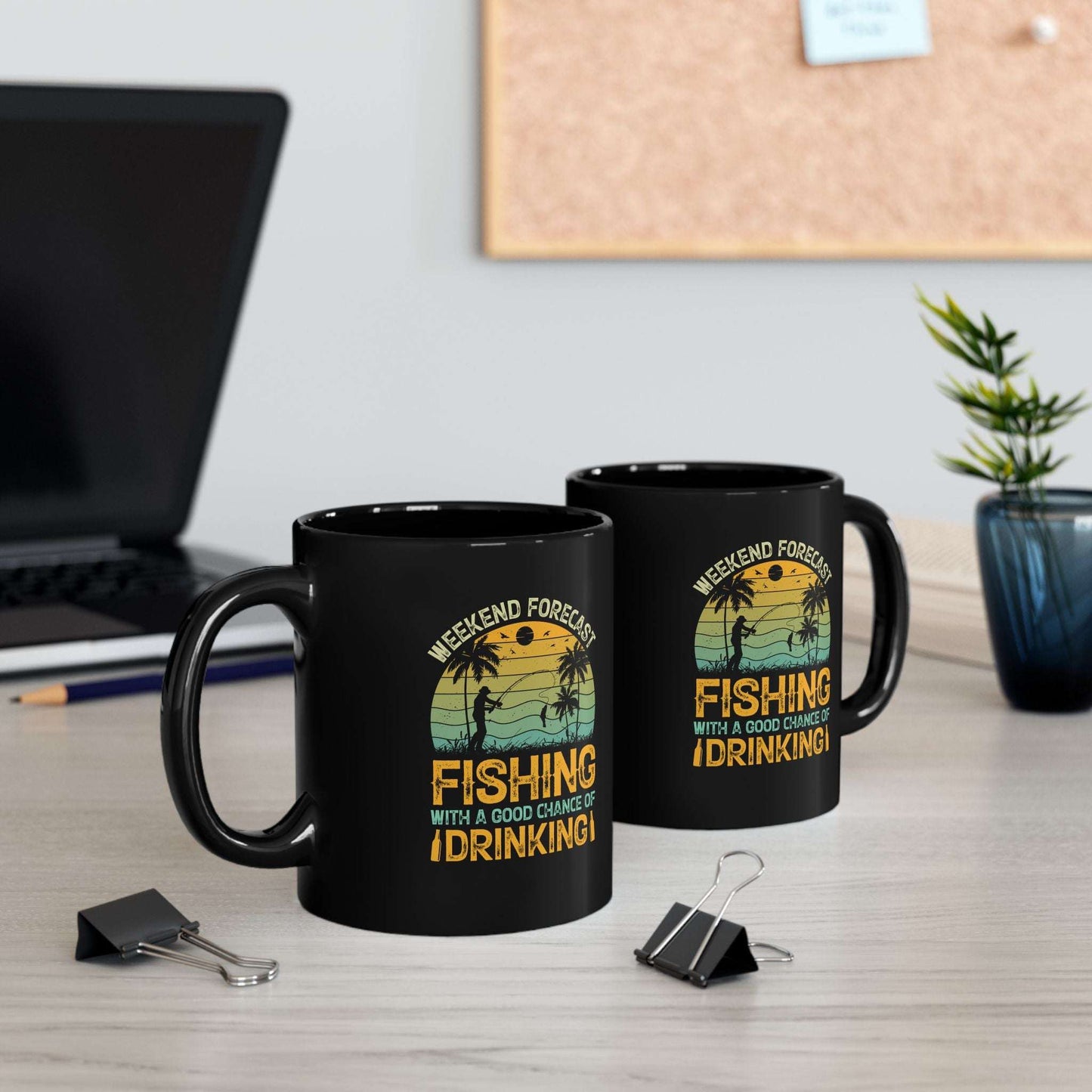 Weekend Forecast Fishing Mug - 11oz & 15oz - Perfect for Fishermen & Outdoor Lovers