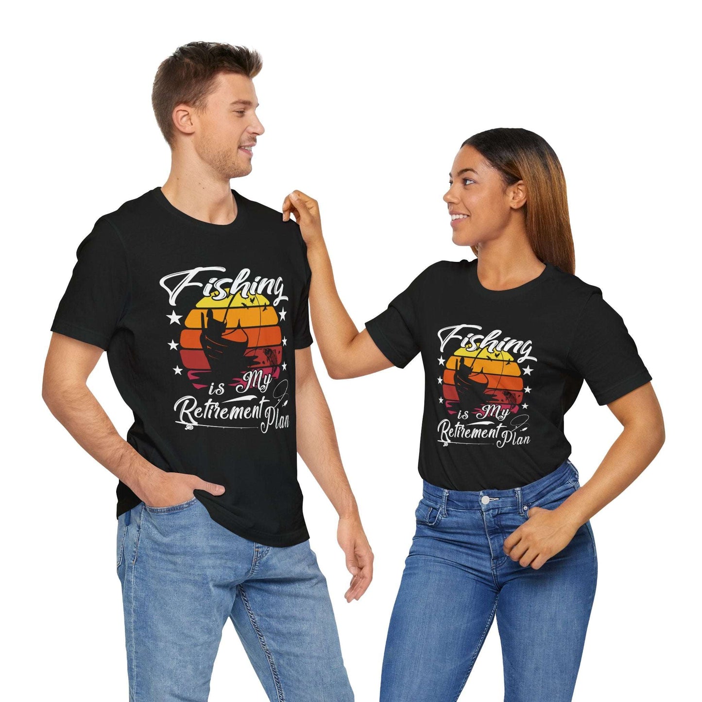Fishing Is My Retirement Plan Tee - Unisex Jersey Short Sleeve T-Shirt for Fishing Enthusiasts