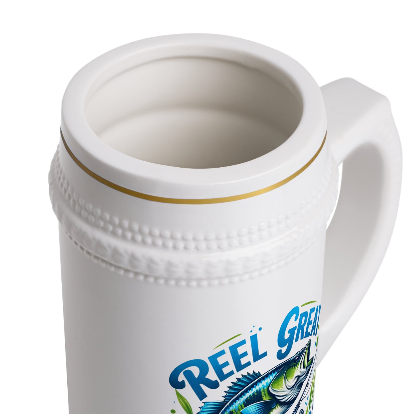 Fishing Dad Beer Stein Mug - Perfect Gift for Father's Day, Fishermen, and Beer Lovers