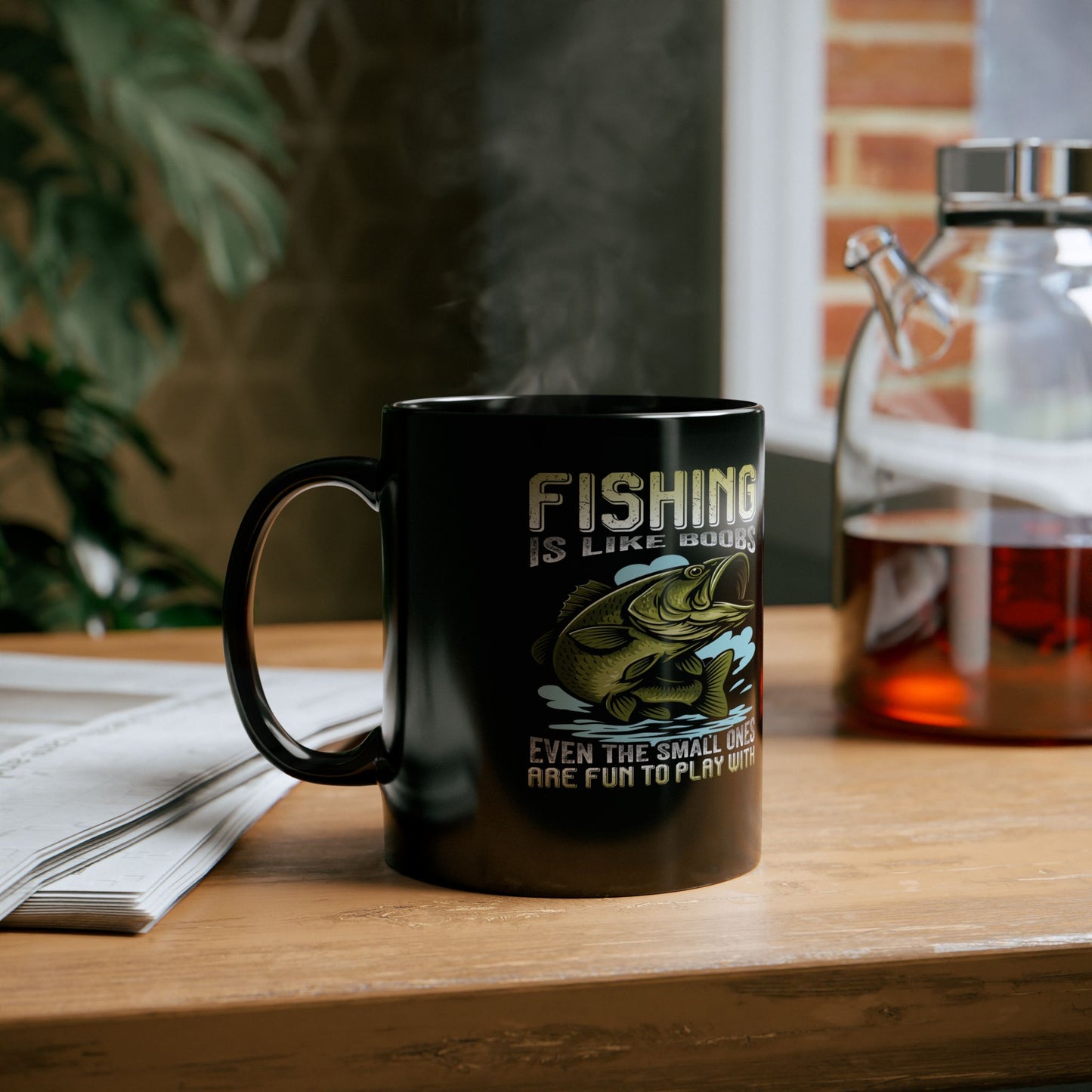 Funny Fishing Mug - "Fishing is Like Boobs" - Perfect Gift for Fishing Lovers