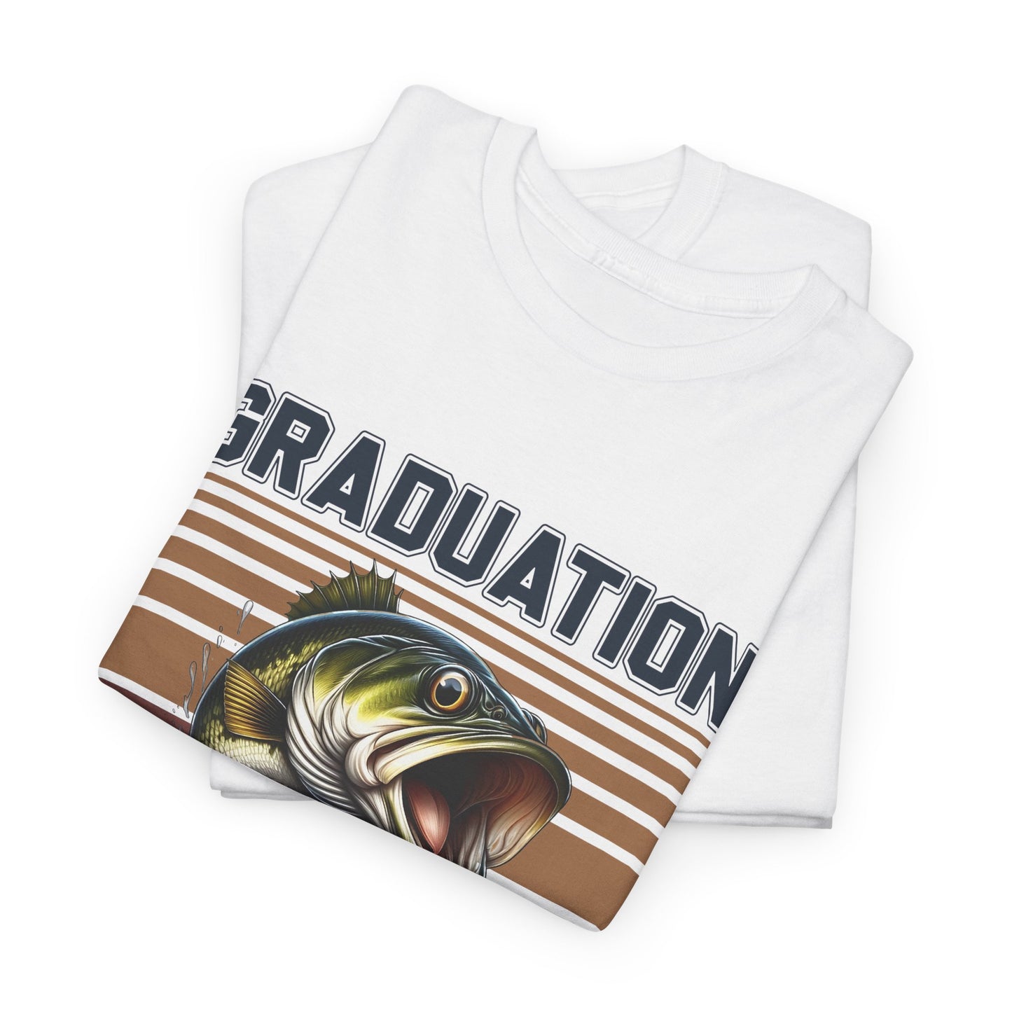 Graduation Fishing T-Shirt for Class of 2025 - Unisex Heavy Cotton Tee