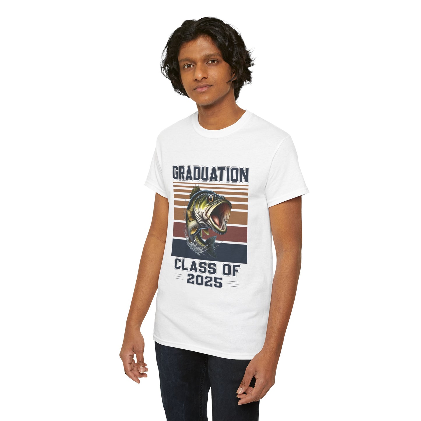 Graduation Fishing T-Shirt for Class of 2025 - Unisex Heavy Cotton Tee