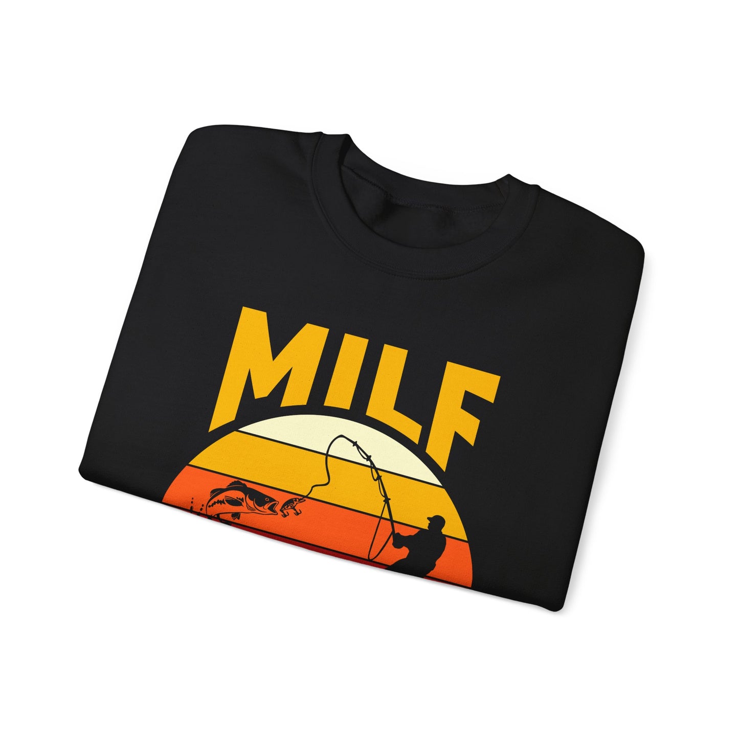 MILF Man I Love Fishing Crewneck Sweatshirt - Unisex Vintage Fishing Apparel