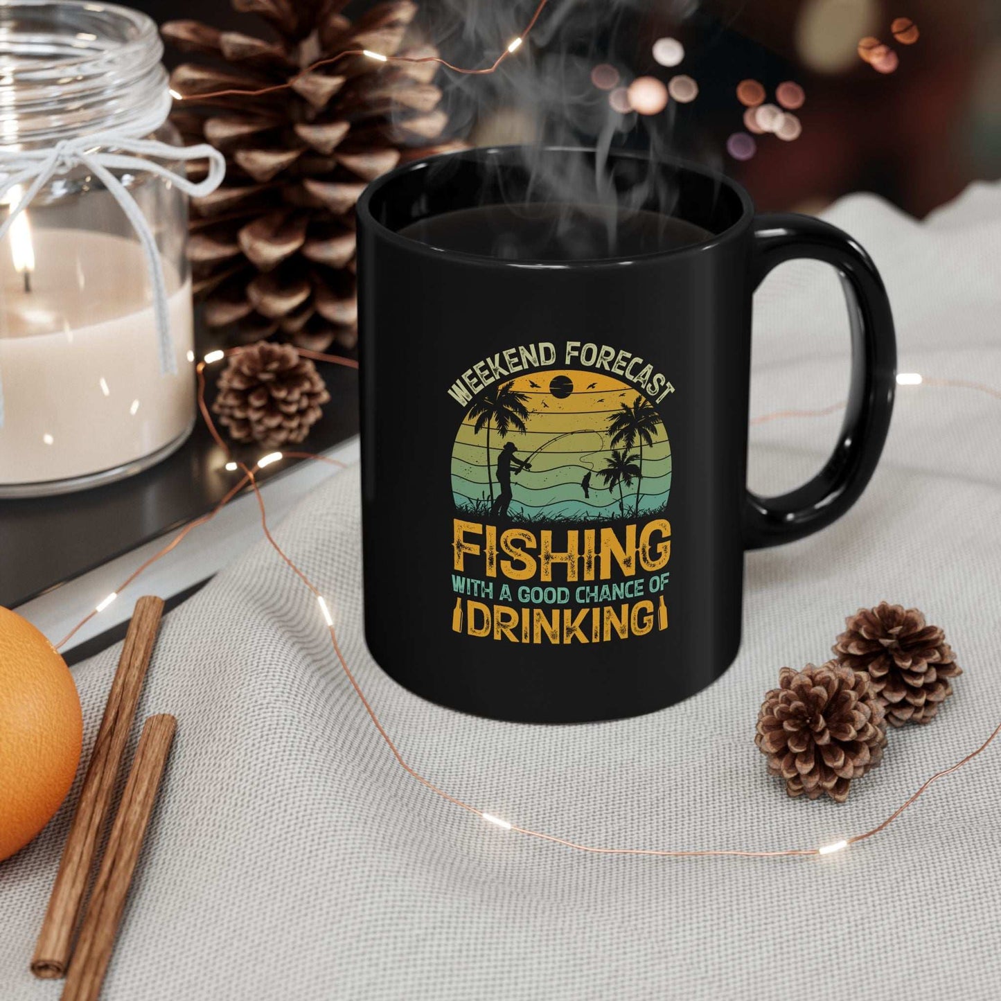 Weekend Forecast Fishing Mug - 11oz & 15oz - Perfect for Fishermen & Outdoor Lovers
