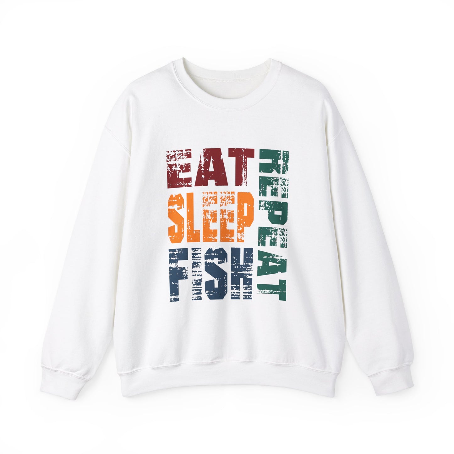 Unisex Heavy Blend™ Crewneck Sweatshirt - Eat Sleep Repeat Fish