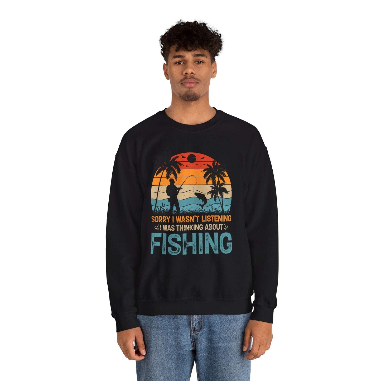 Retro Fishing Crewneck Sweatshirt - Perfect Gift for Anglers