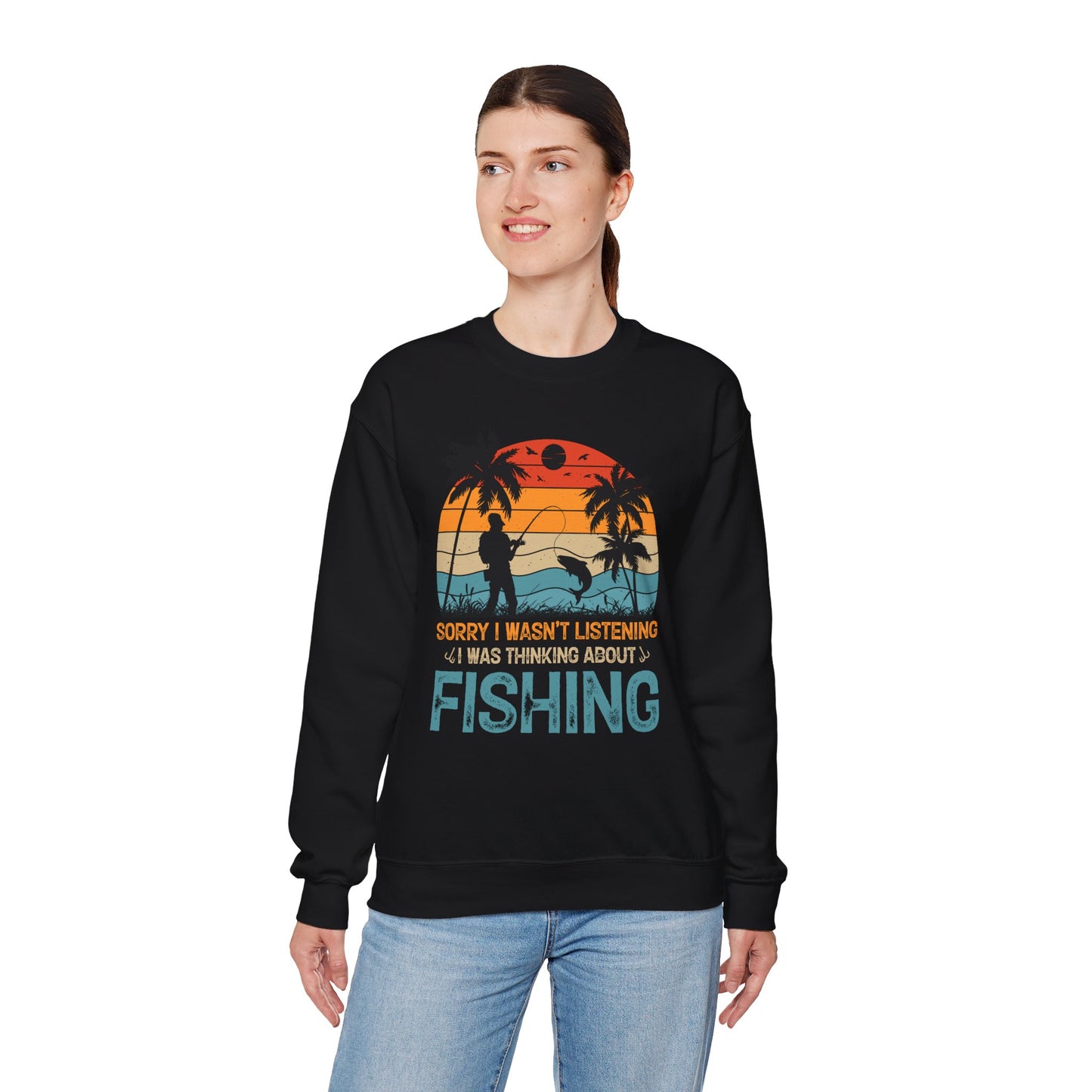 Retro Fishing Crewneck Sweatshirt - Perfect Gift for Anglers