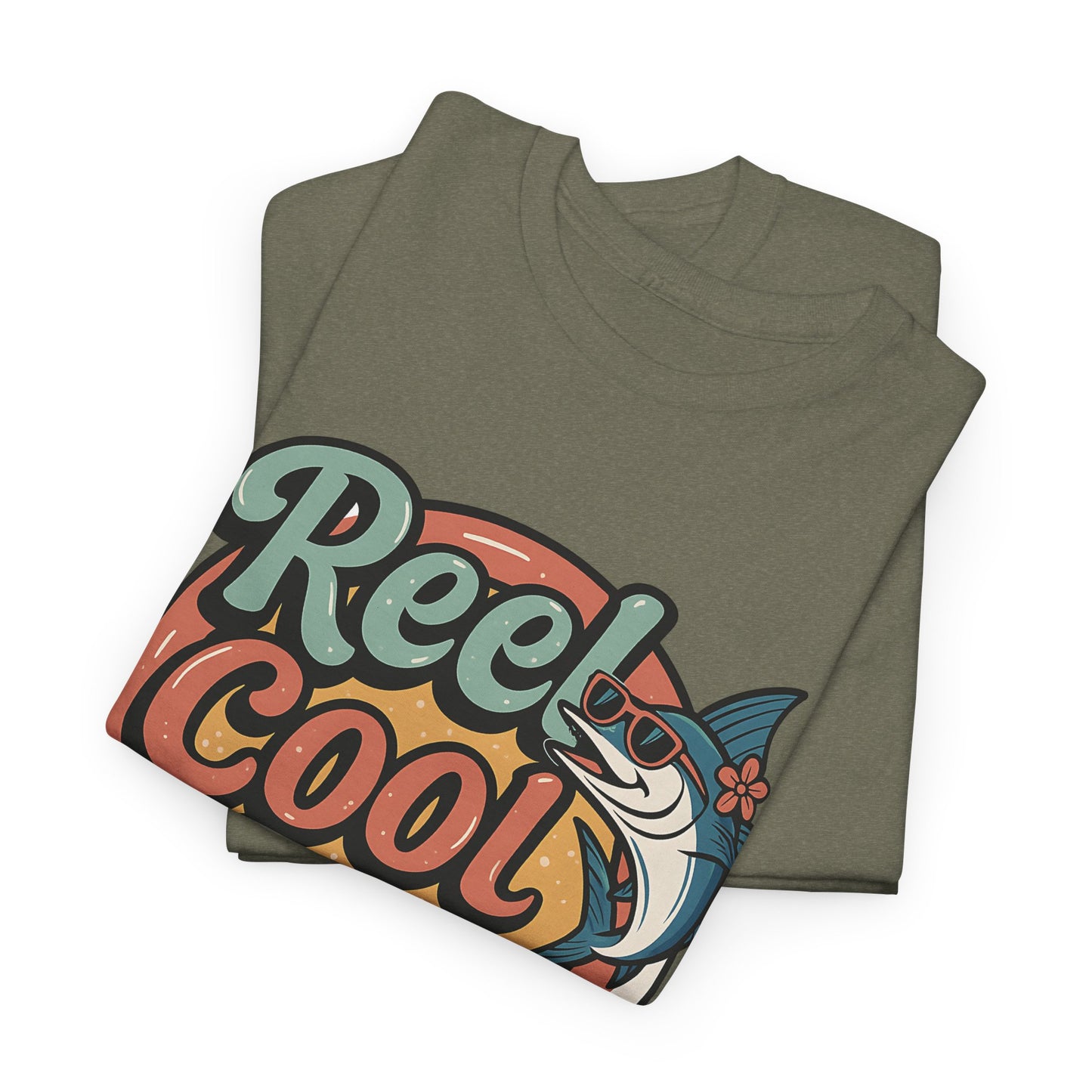 Reel Cool Mama Unisex Heavy Cotton Tee - Fun Fishing Graphic T-Shirt