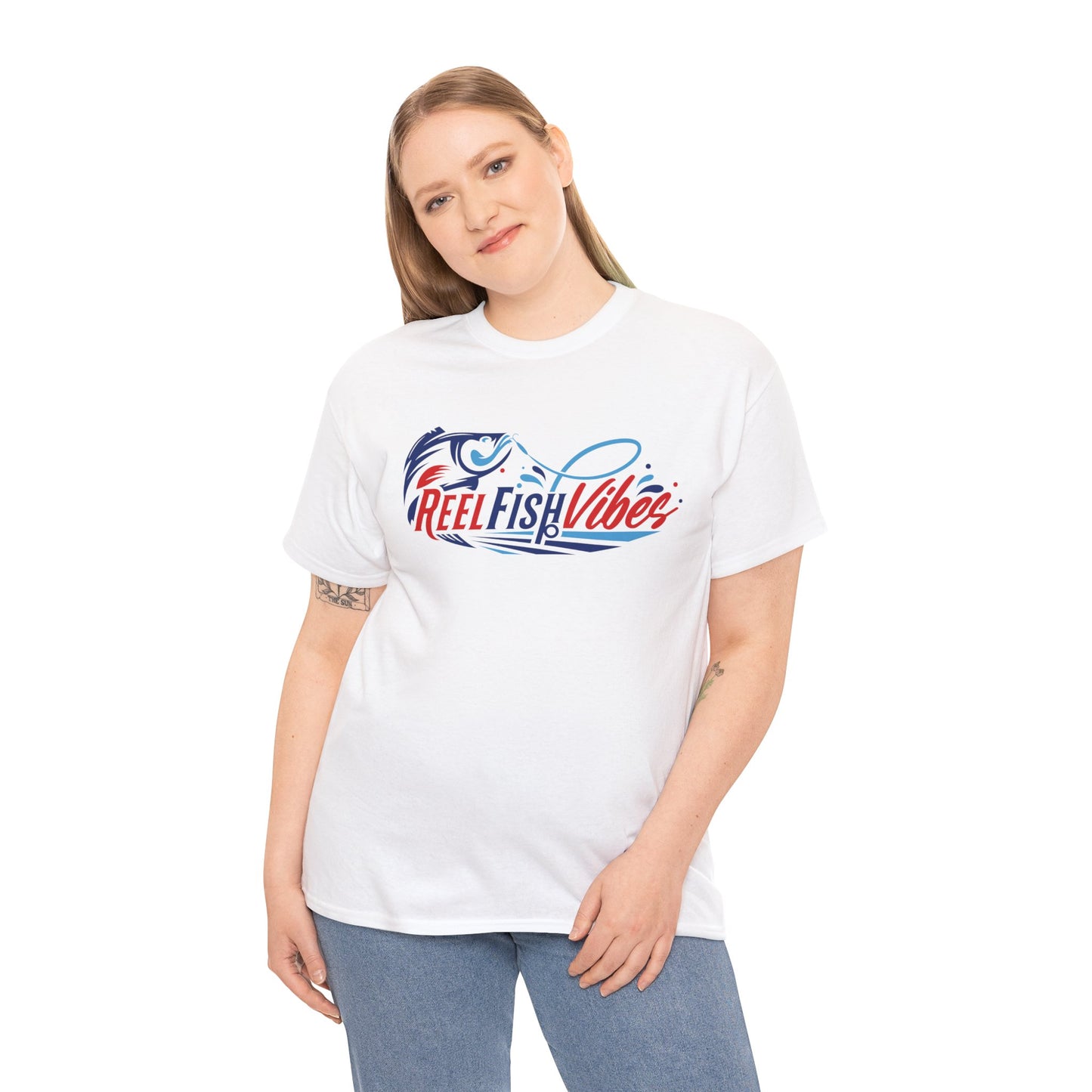 Reel Fish Vibes T-Shirt, Fishing Shirt, Unisex Cotton Tee, Angler Gift, Outdoor Apparel, Summer Fishing Style, Vacation Wear