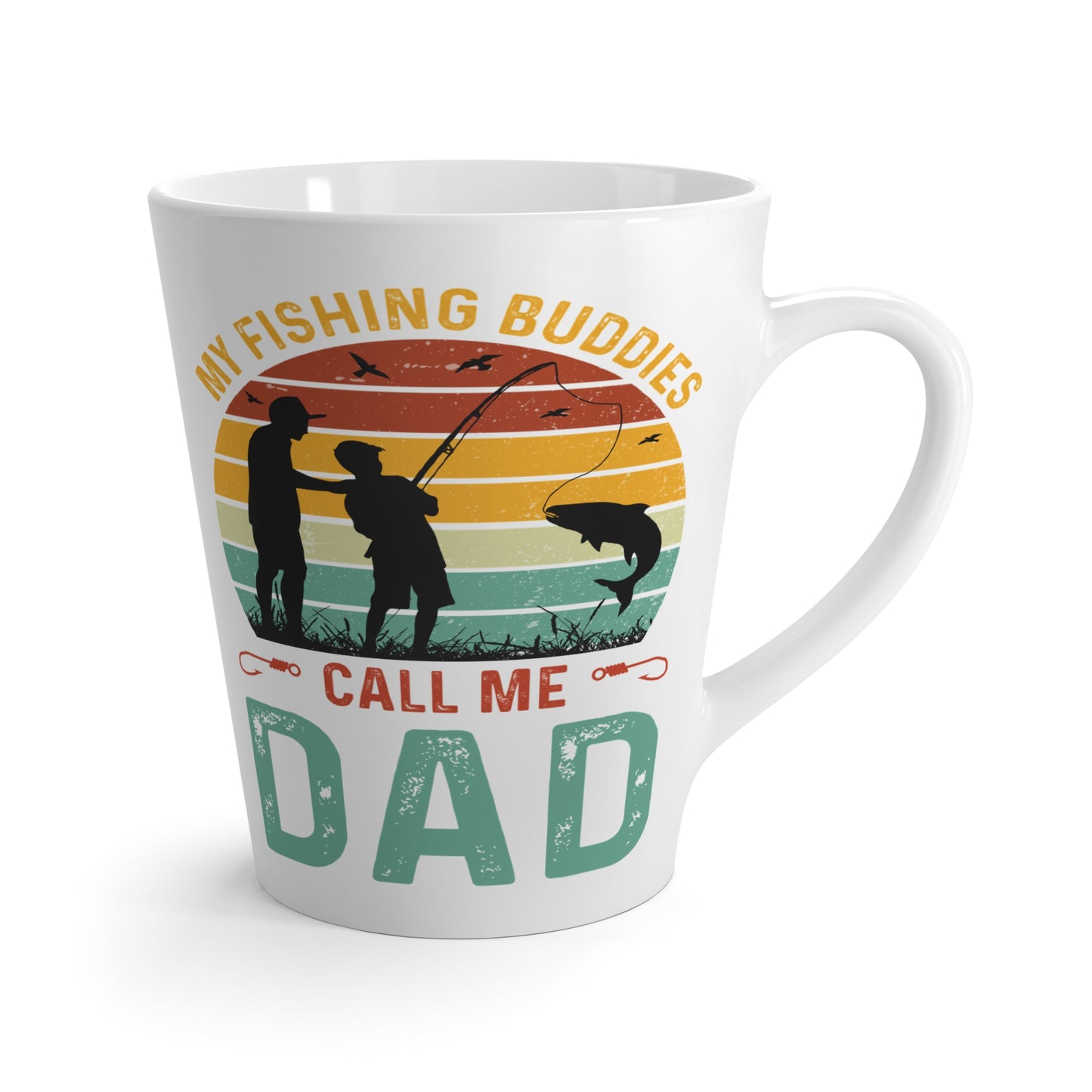Fishing Buddies Latte Mug - Perfect Gift for Fishing Dads
