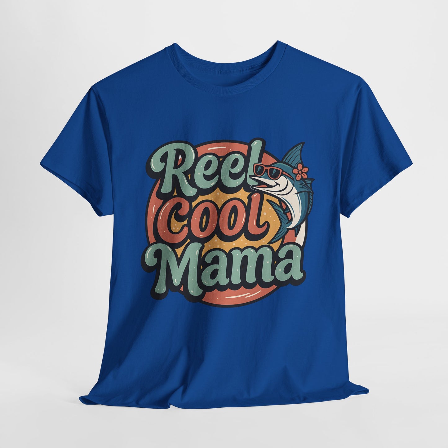 Reel Cool Mama Unisex Heavy Cotton Tee - Fun Fishing Graphic T-Shirt