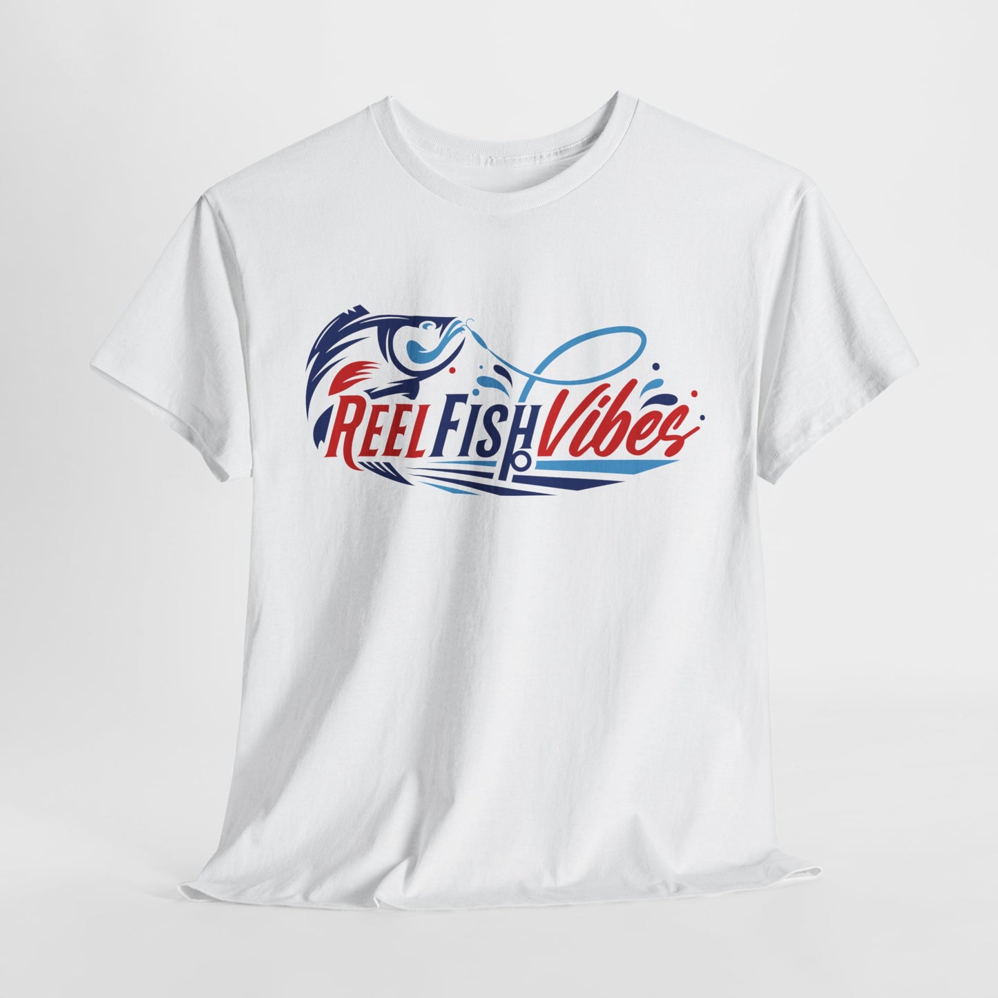 Reel Fish Vibes T-Shirt, Fishing Shirt, Unisex Cotton Tee, Angler Gift, Outdoor Apparel, Summer Fishing Style, Vacation Wear