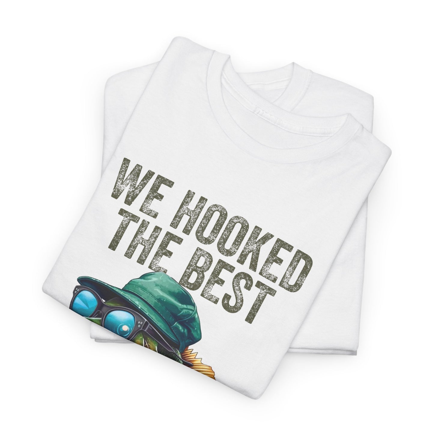 Fishing Dad Unisex Heavy Cotton Tee - We Hooked the Best Daddy Shirt