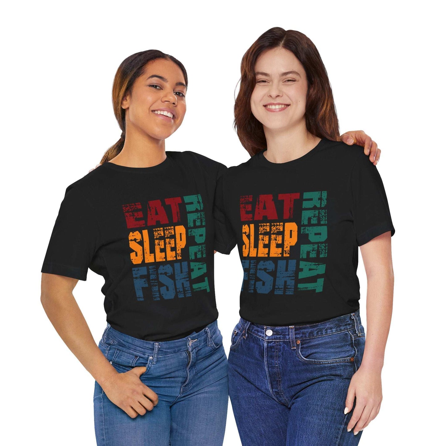 Fishing Lifestyle Tee - Eat Sleep Repeat Graphic Shirt