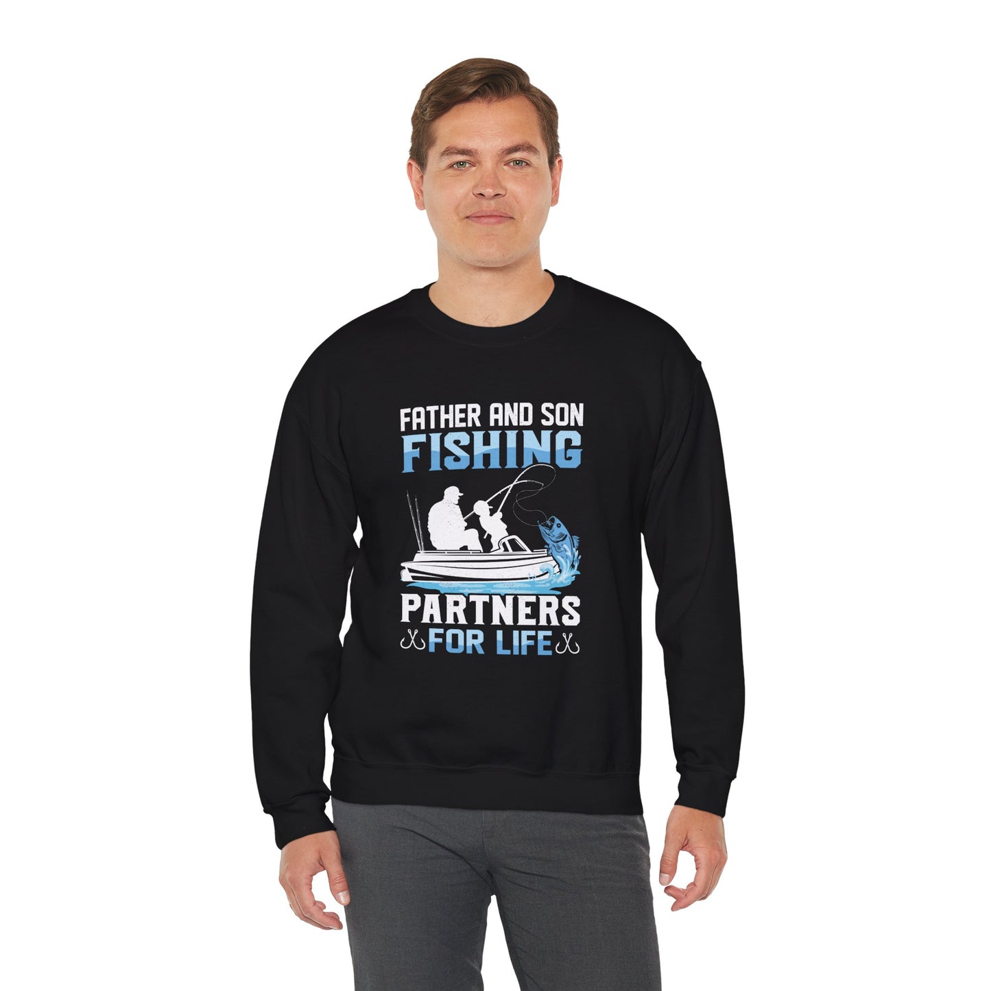 Fishing for Life Crewneck Sweatshirt - Ideal for Anglers & Outdoor Enthusiasts