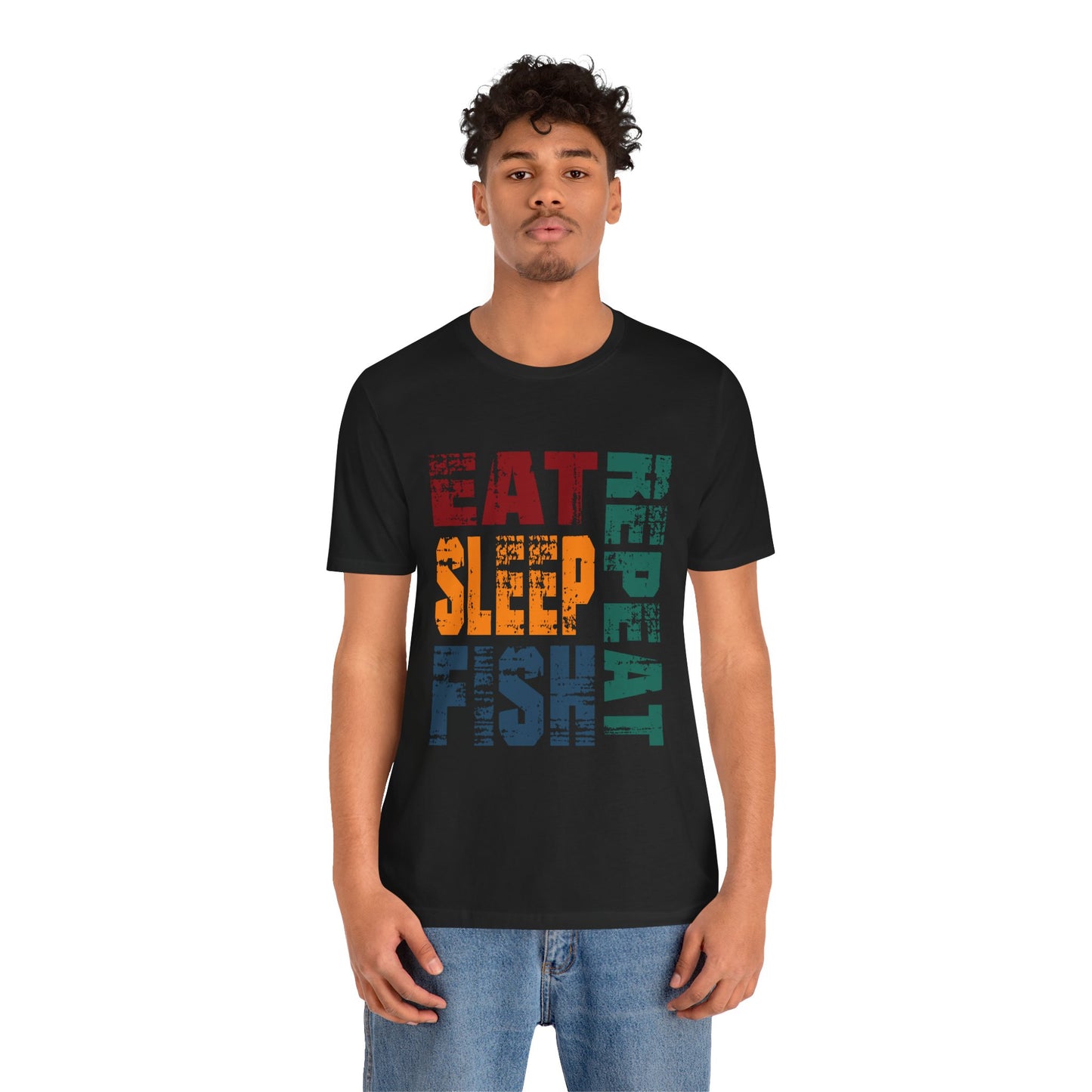 Fishing Lifestyle Tee - Eat Sleep Repeat Graphic Shirt