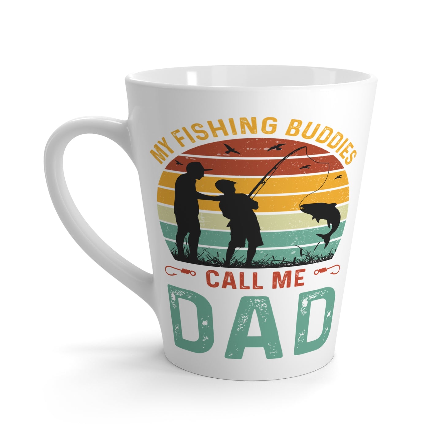 Fishing Buddies Latte Mug - Perfect Gift for Fishing Dads