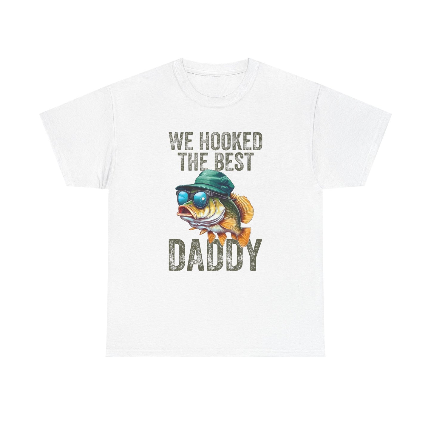 Fishing Dad Unisex Heavy Cotton Tee - We Hooked the Best Daddy Shirt