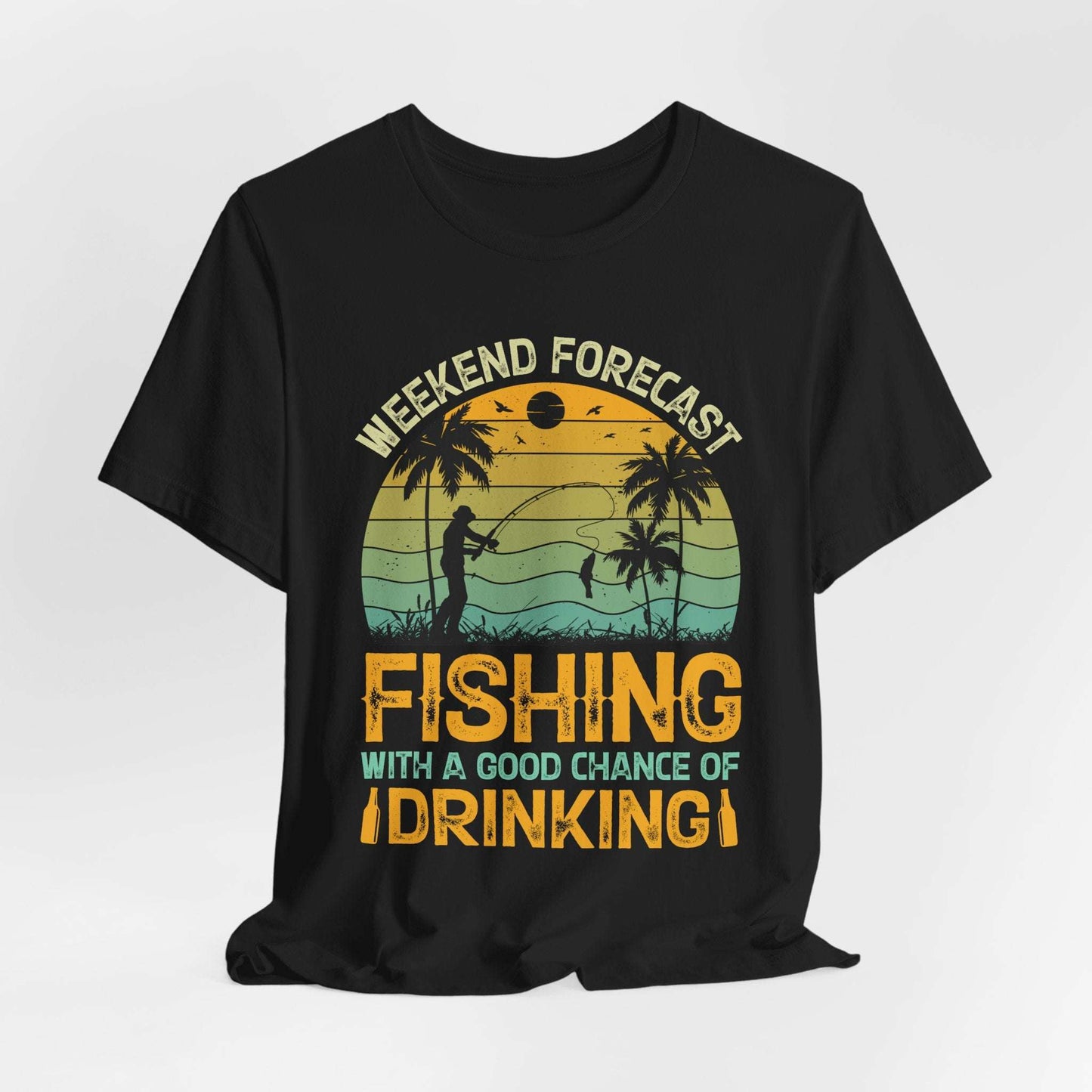 Weekend Forecast Fishing Tee - Unisex Short Sleeve T-Shirt for Outdoor Enthusiasts