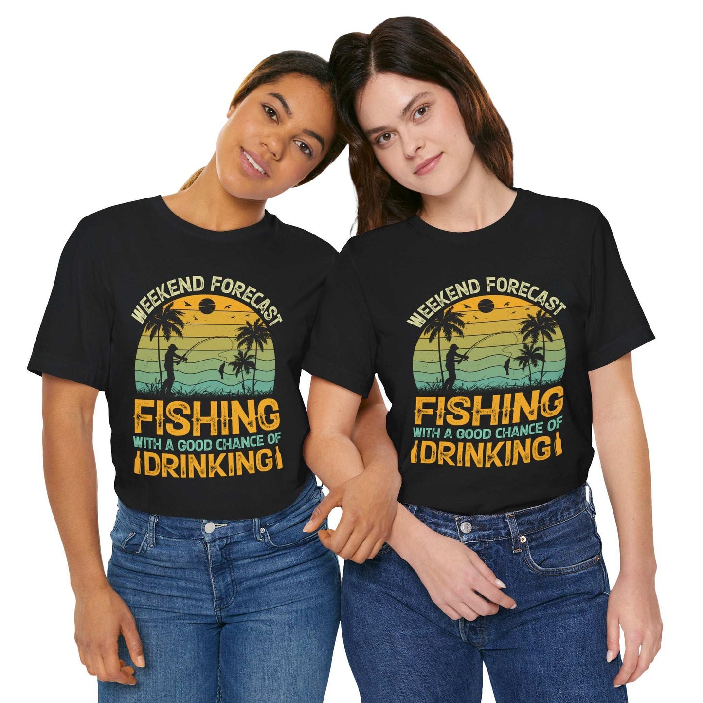 Weekend Forecast Fishing Tee - Unisex Short Sleeve T-Shirt for Outdoor Enthusiasts