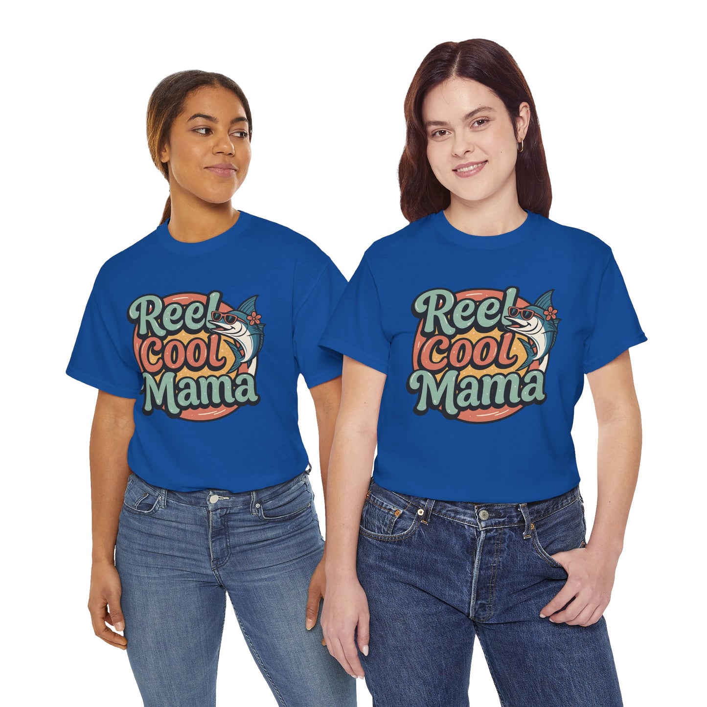 Reel Cool Mama Unisex Heavy Cotton Tee - Fun Fishing Graphic T-Shirt