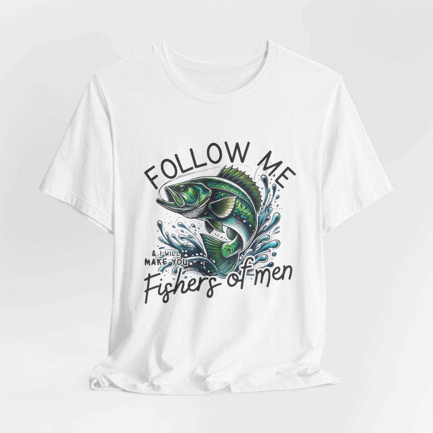 Fishing Enthusiast Tee - 'Follow Me' Short Sleeve Unisex Jersey Shirt
