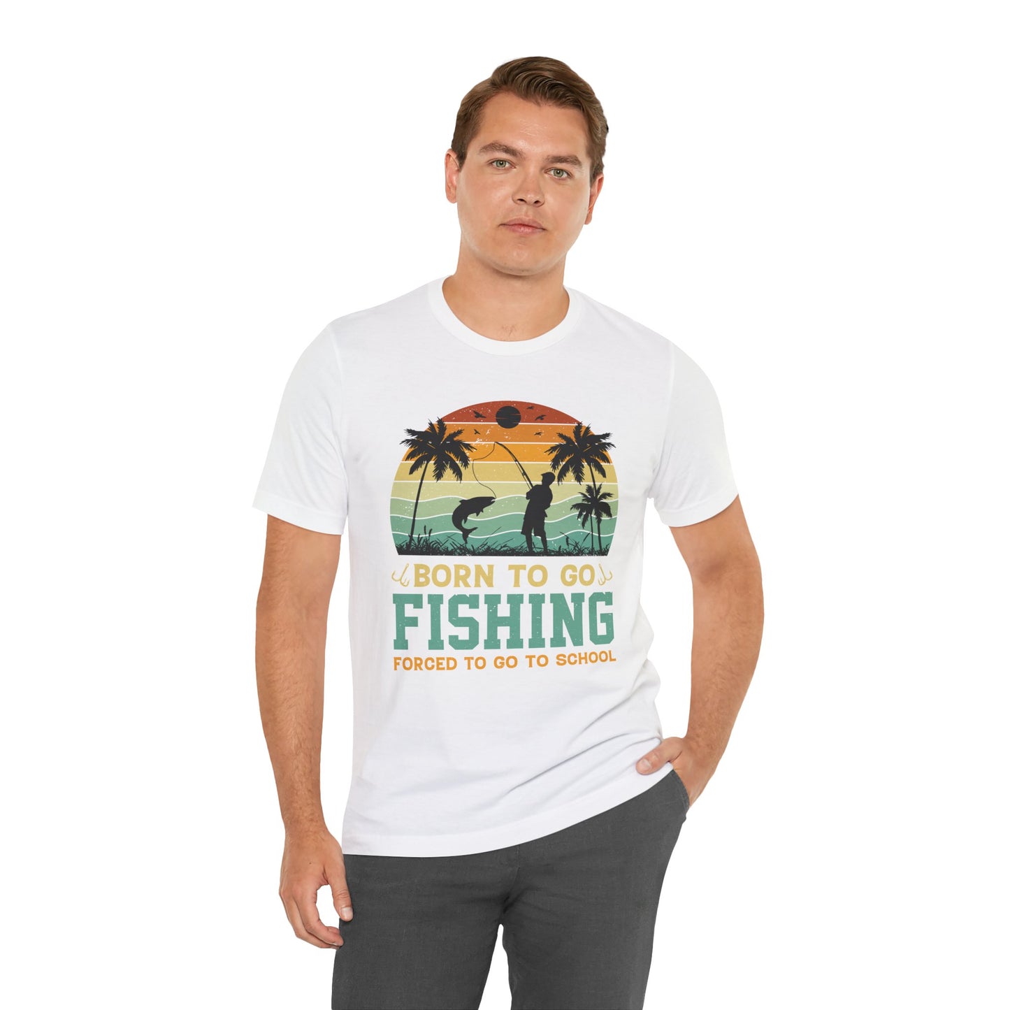 Fishing Vibes Graphic Tee - Born to Go Fishing