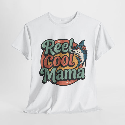 Reel Cool Mama Unisex Heavy Cotton Tee - Fun Fishing Graphic T-Shirt